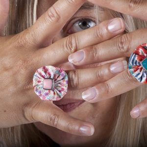 Bague Textile Colorée